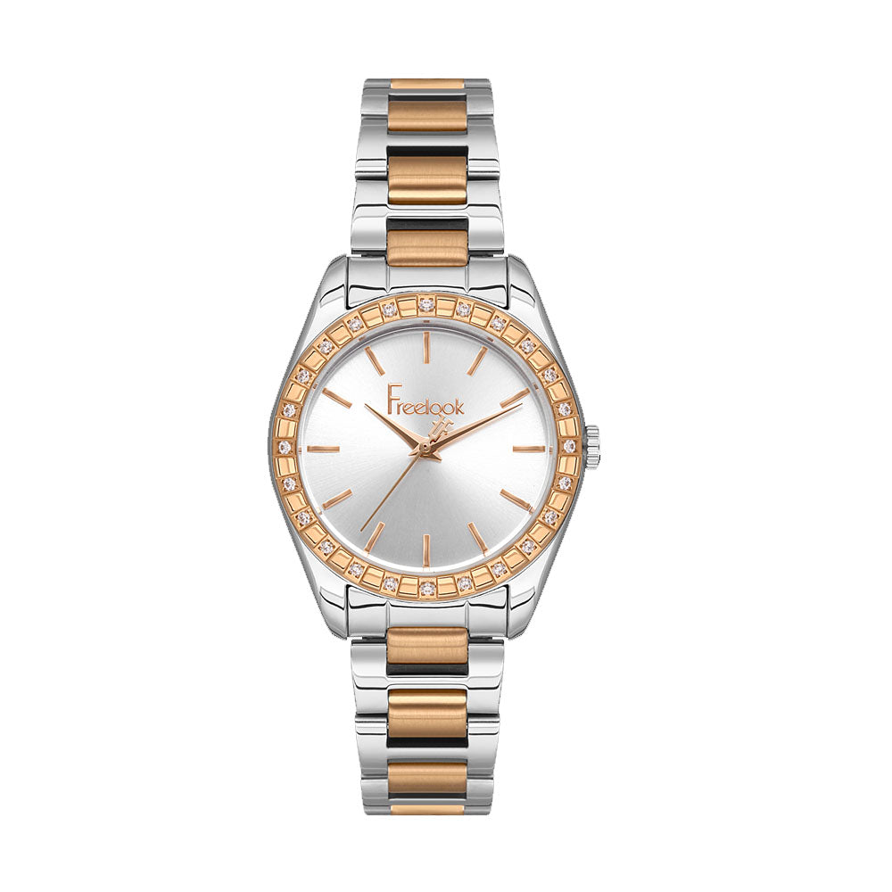FREELOOK LUMIERE WOMENS STAINLESS STEEL STRAP WATCH WITH GIFT SET  | FL.1.10400-4