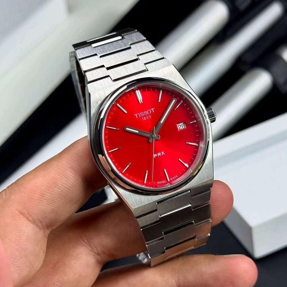 TISSOT PRX Men's Red Dial Watch | T137.410.11.421.00