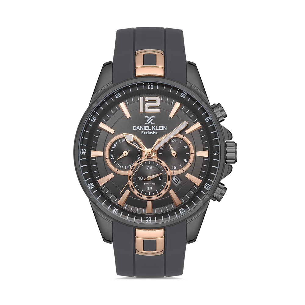 Daniel Klein Exclusive Men Grey/Rose Gold Watch | DK.1.13139-3