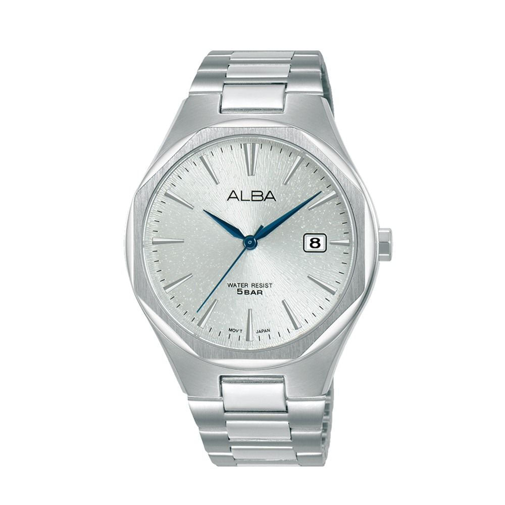 ALBA Men's Hand Watch PRESTIGE Stainless Band Silver White Dial | AS9U61X1