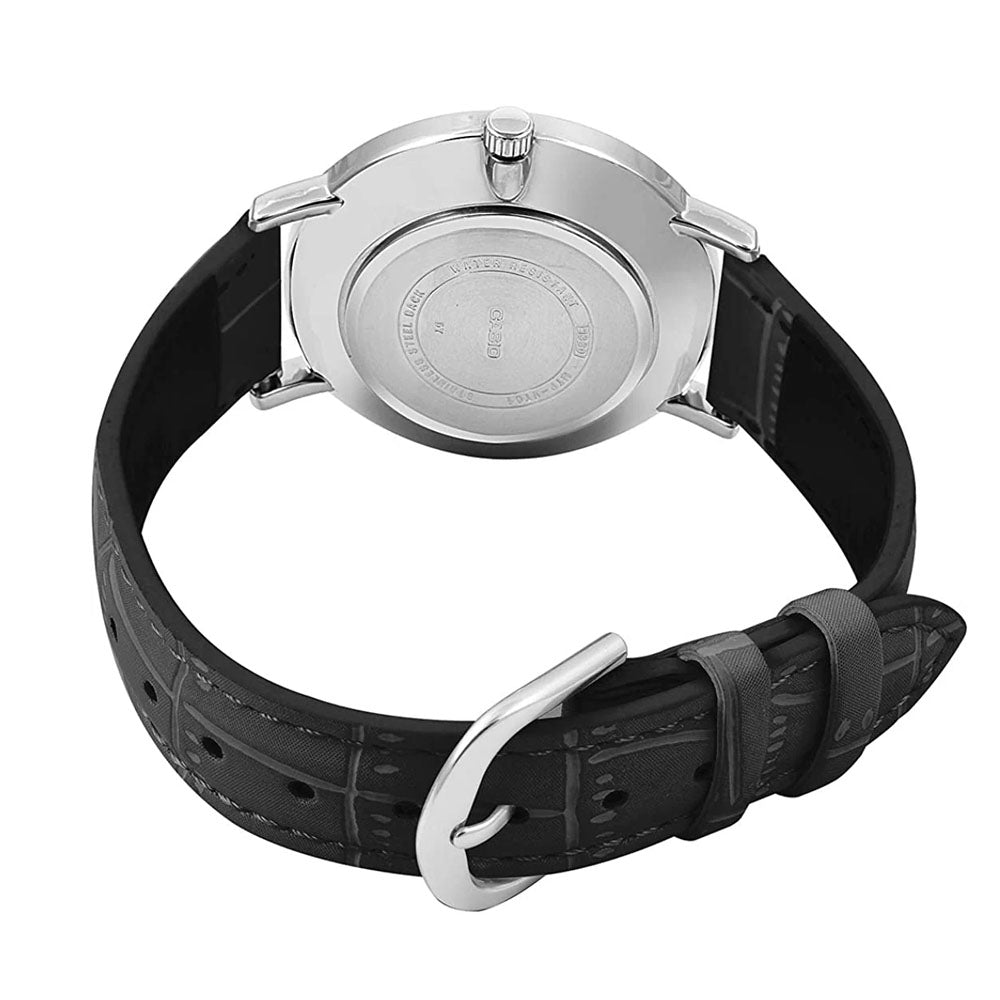 Casio  Black Leather Watch For Men's | MTP-VT01L-7B1UDF