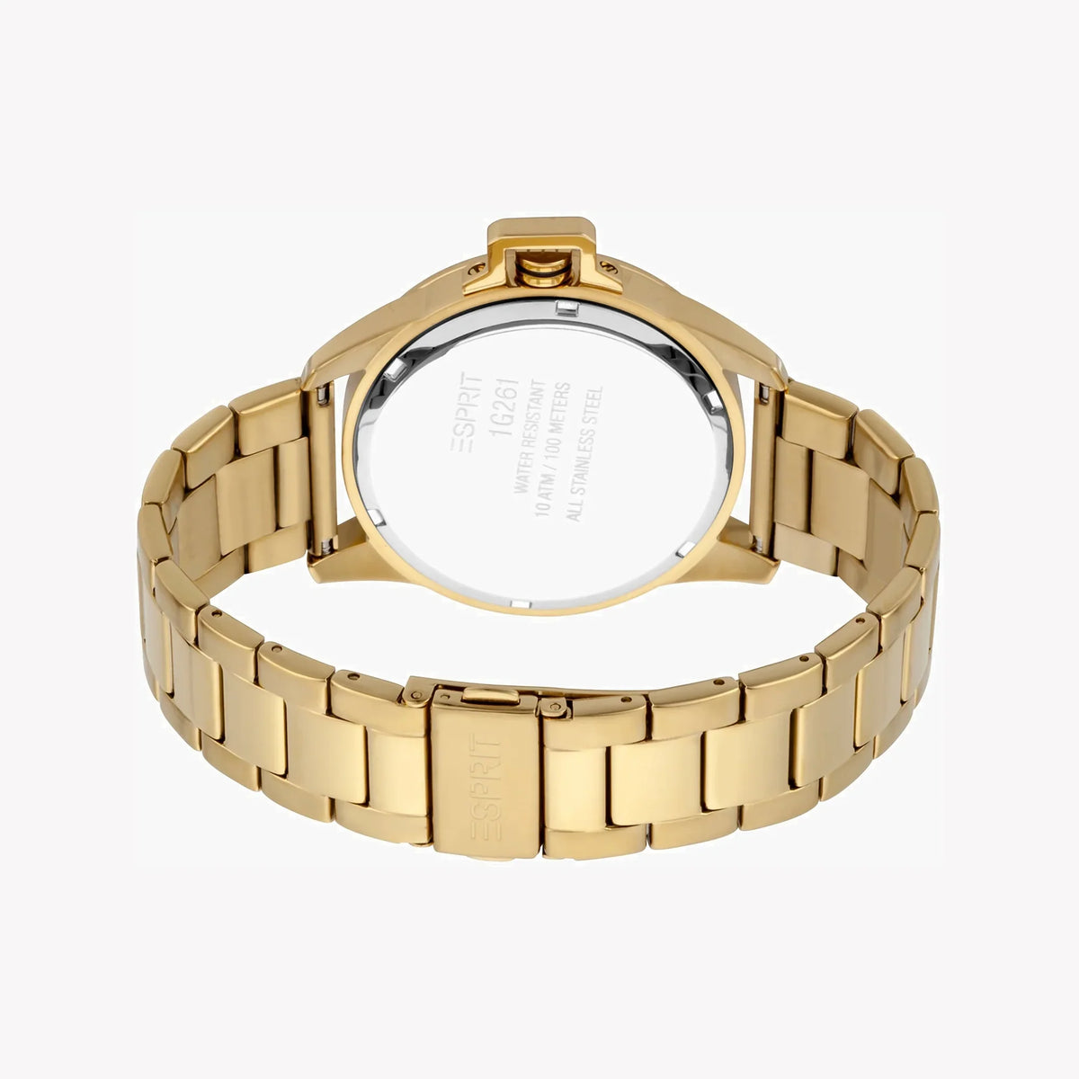 Esprit Men's Gold Stainless Steel Watch, Black Dial | Es1g090m0055