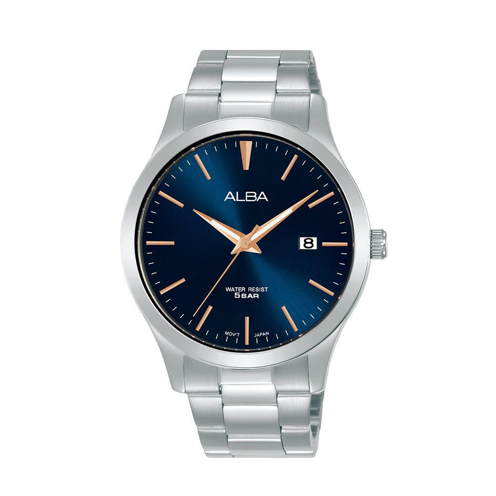 ALBA Men's Hand Watch STANDARD Stainless Band, Blue Dial | AS9M37X1