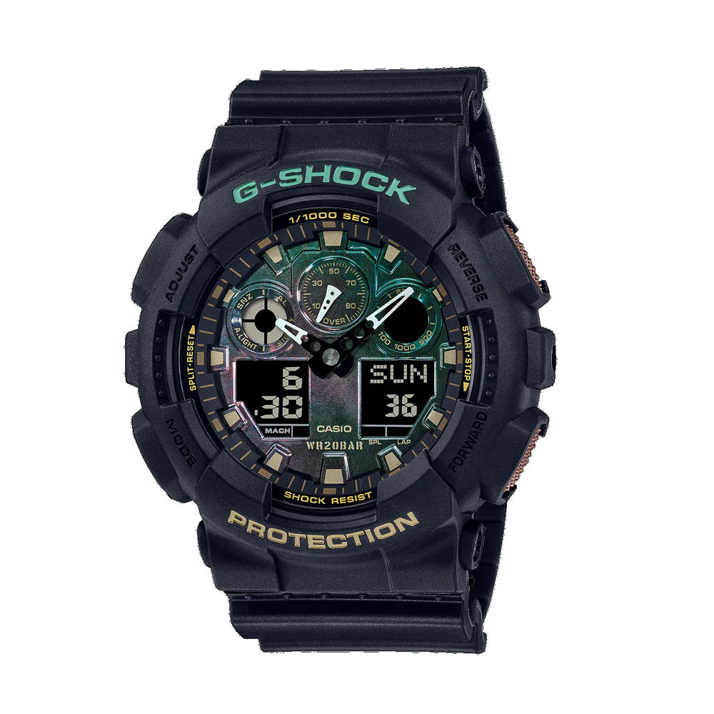 G-Shock Analog-Digital Black Dial Watch | GA-100RC-1ADR