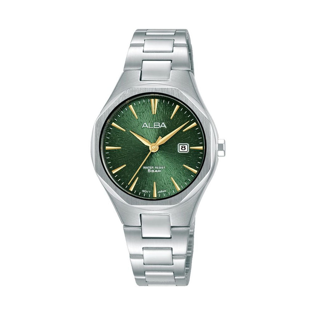 ALBA Ladies' Watch PRESTIGE Stainless Band Green Dial | AH7DN7X1