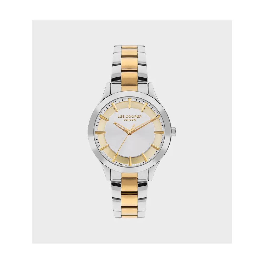 LEE COOPER Women’s Analog Silver And Gold Dial Watch – LC07880.230