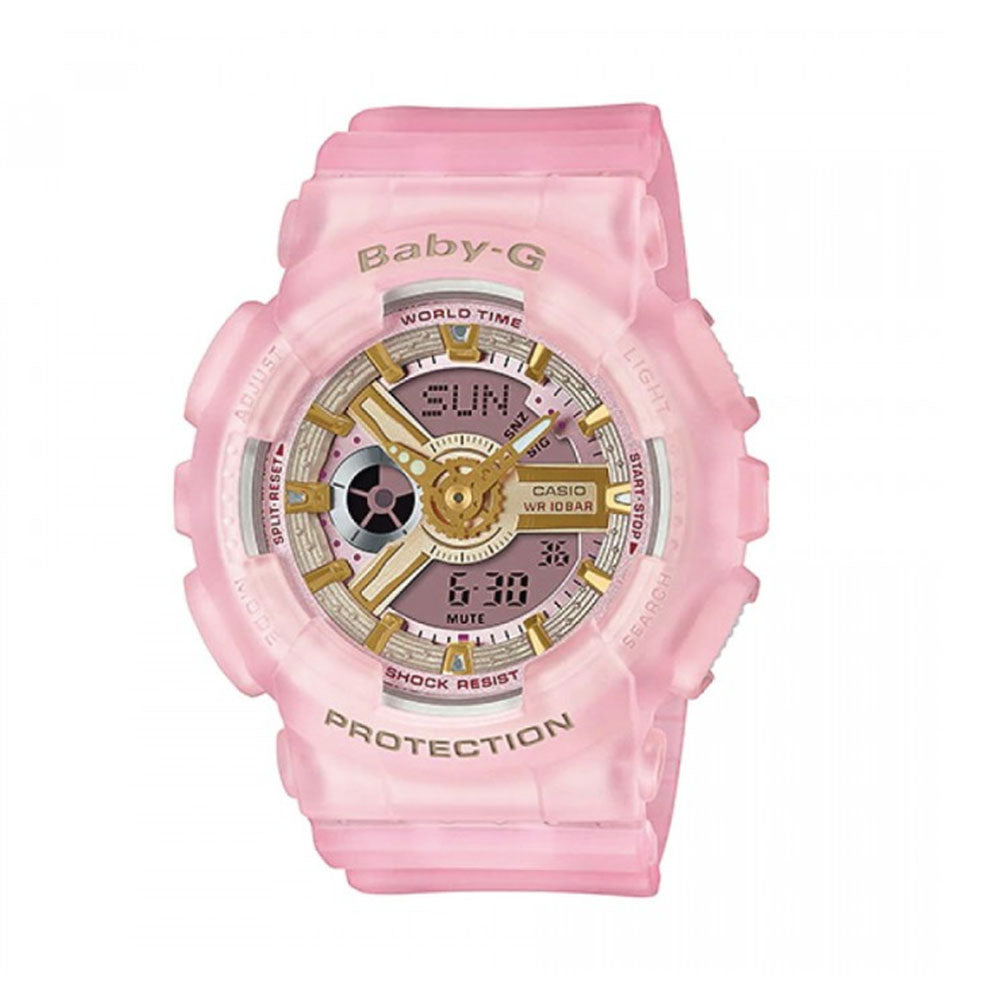 BABY-G Women's Spring And Summer Pink Resin Band | BA-110SC-4ADR