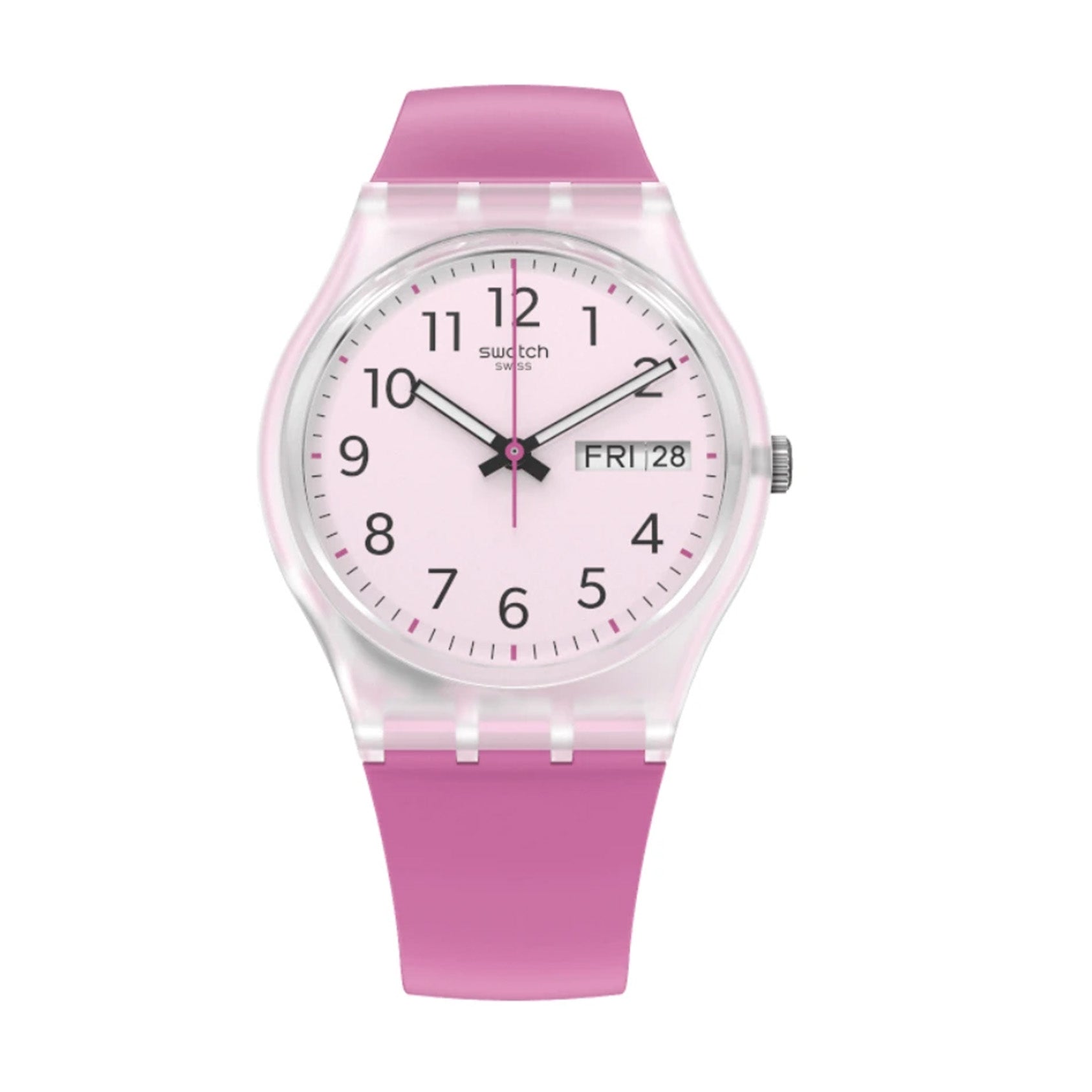 Swatch RINSE REPEAT PINK Watch FOR WOMEN'S| GE724