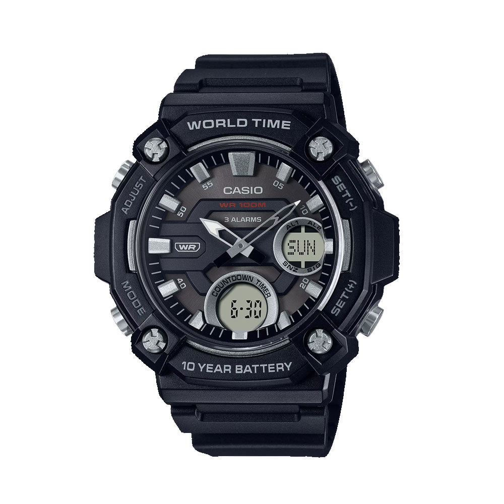 Casio Digital Gray Black Men | AEQ-120W-1AVDF