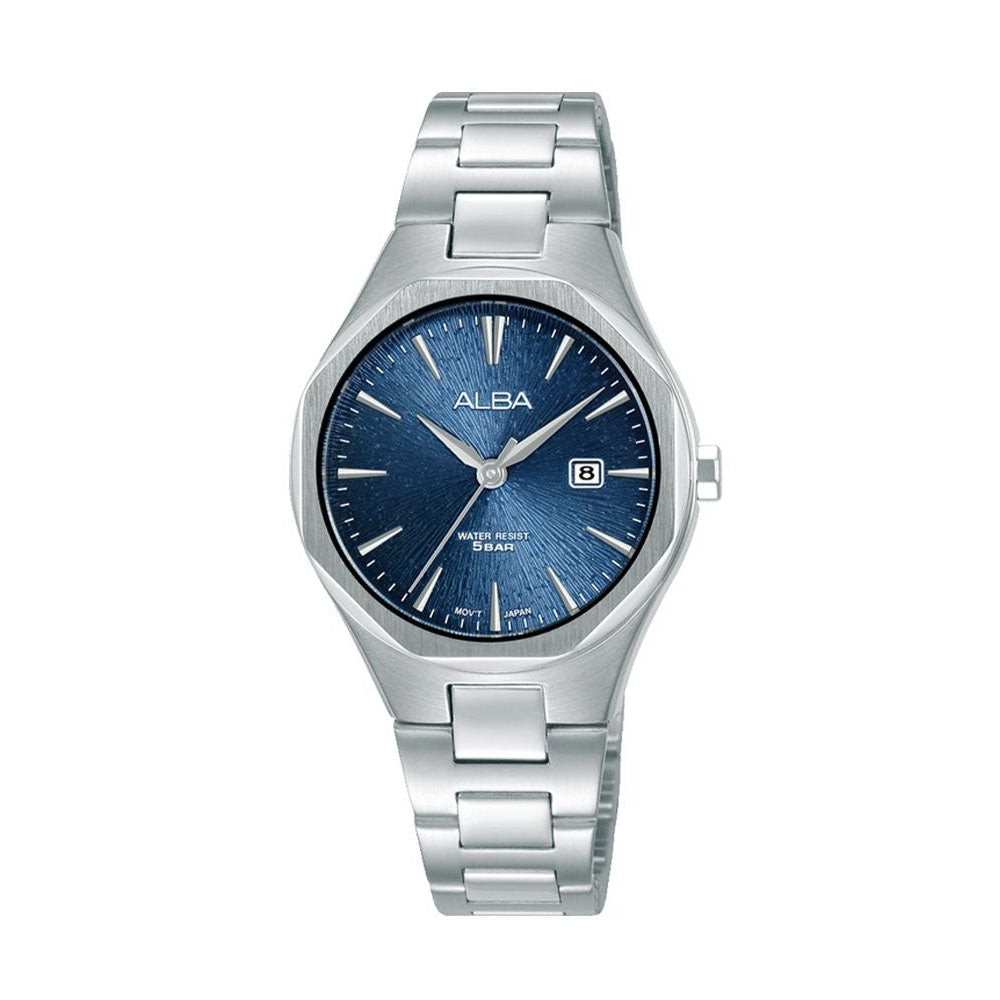 ALBA Ladies' Watch PRESTIGE Stainless Band Blue Dial | AH7DN7X1