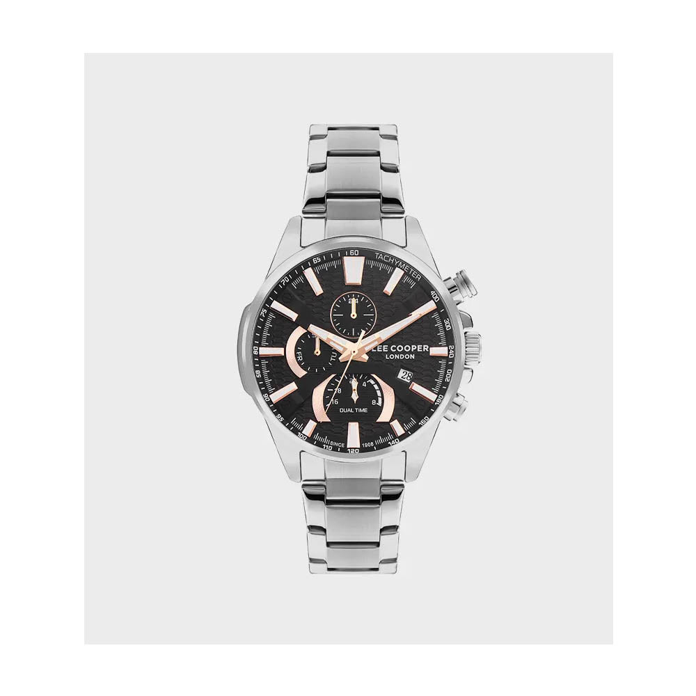LEE COOPER Men’s Multi Function Black Dial Watch – LC07801.350