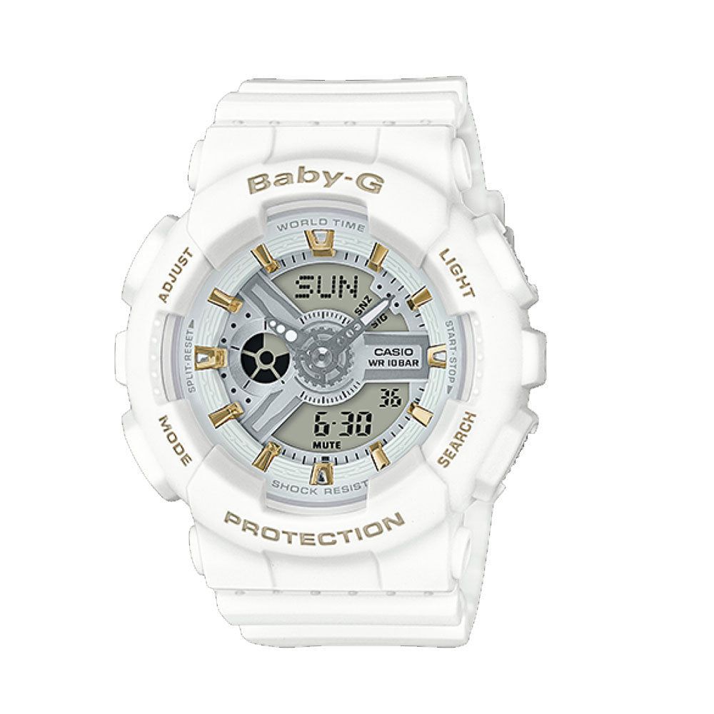 BABY-G Women's Analog-Digital Display And Resin Strap| BA-110GA-7A1DR