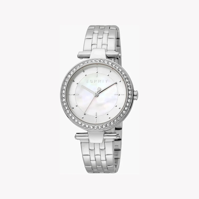 Esprit Women's Silver Stainless Steel Watch, White Dial | Es1l051m0045