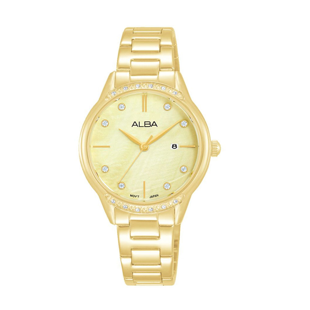 ALBA Ladies' Watch FASHION Stainless Band, Champagne MOP Dial | AH7AP6X1