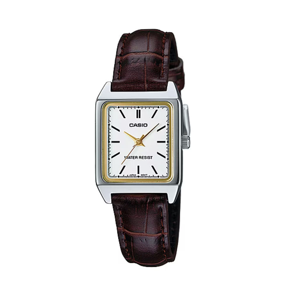CASIO Women Leather Band Watch | LTP-V007L-7E2UDF