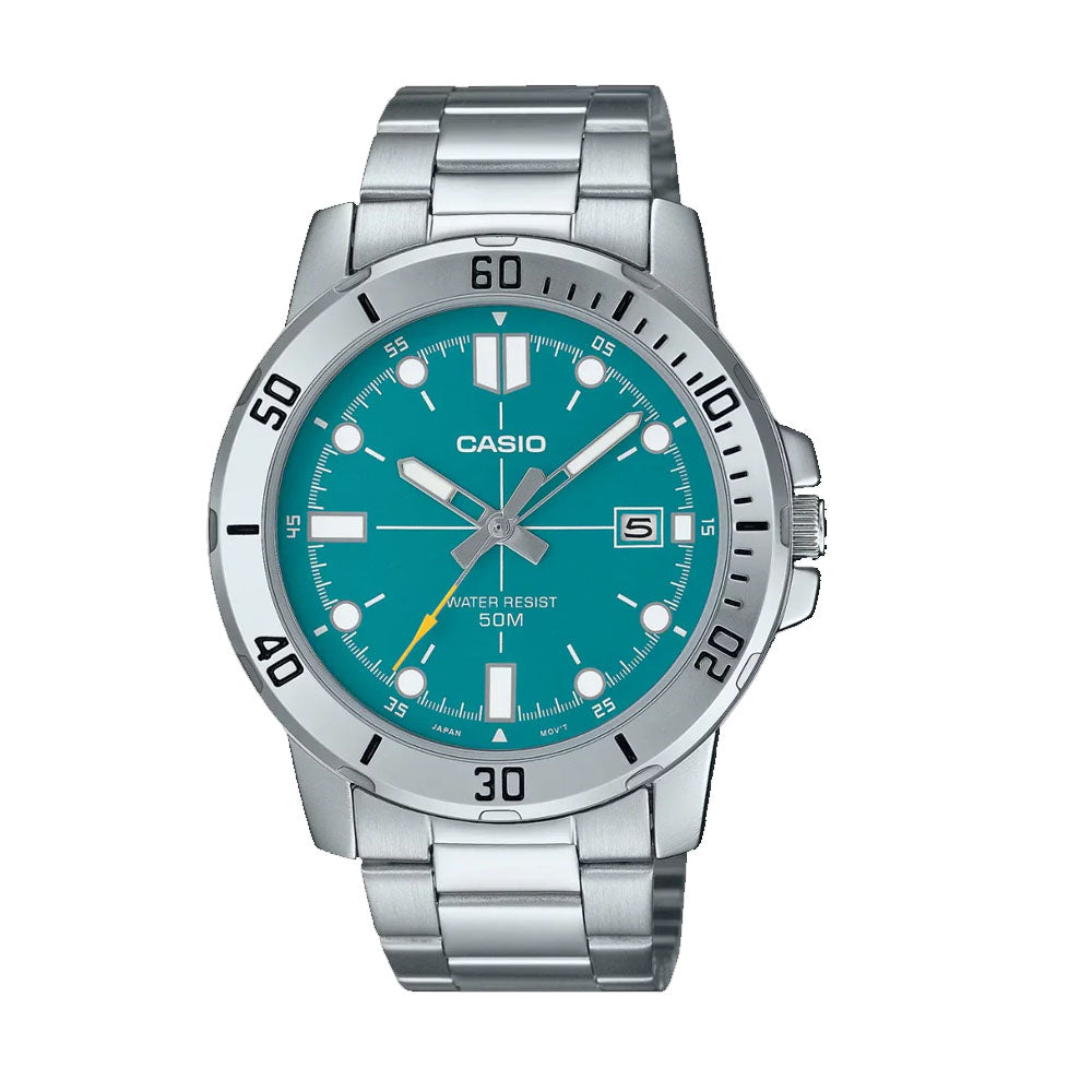 CASIO Men's Blue Dial Watch | MTP-VD01D-3E2VUDF