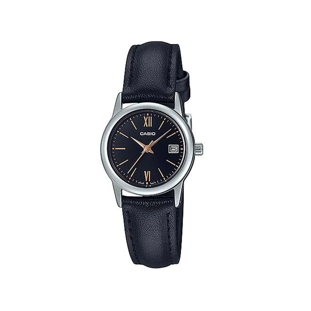 CASIO Women Leather Band Watch | LTP-V002L-1B3UDF