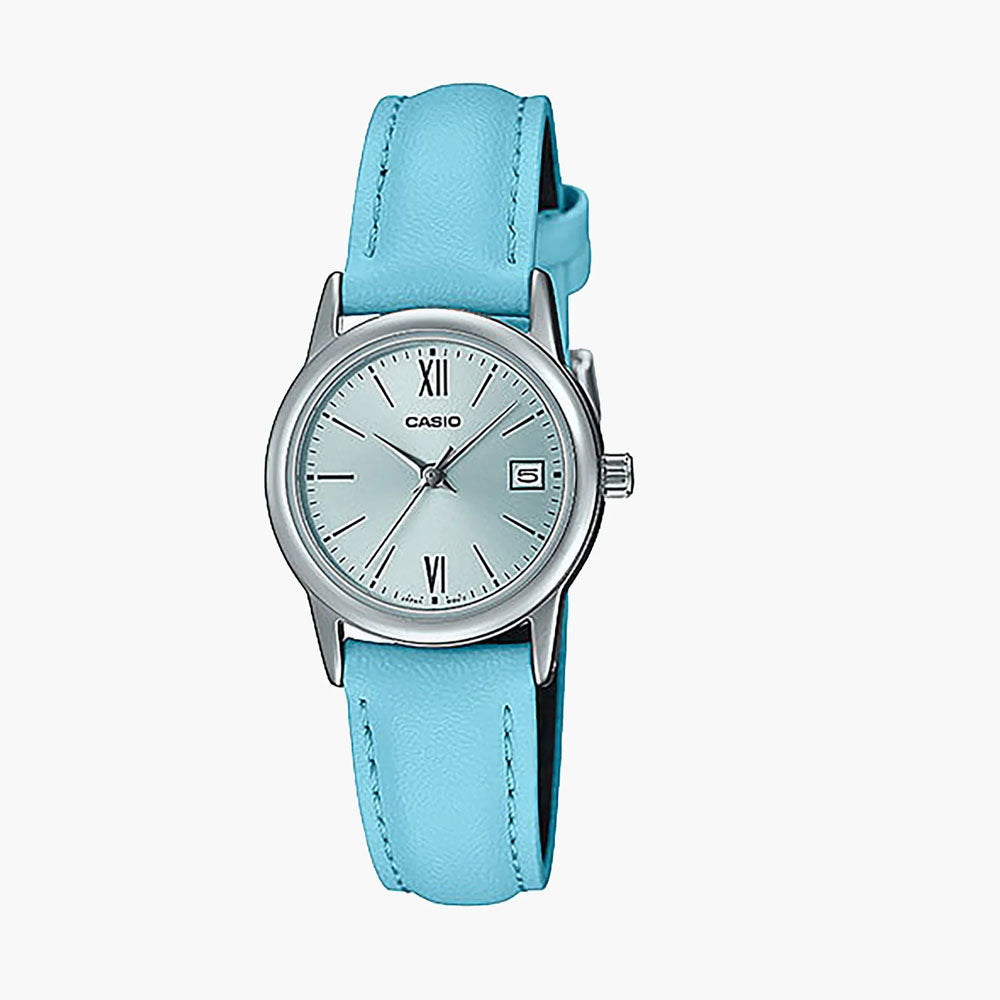 CASIO Women’s Leather Watch  | LTP-V002L-2B3UDF