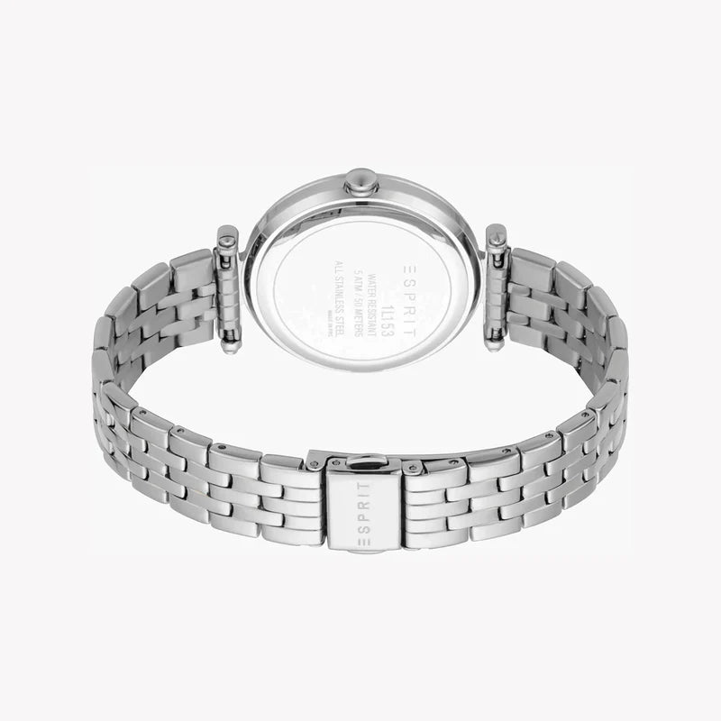 Esprit Women's Silver Stainless Steel Watch, White Dial | Es1l051m0045