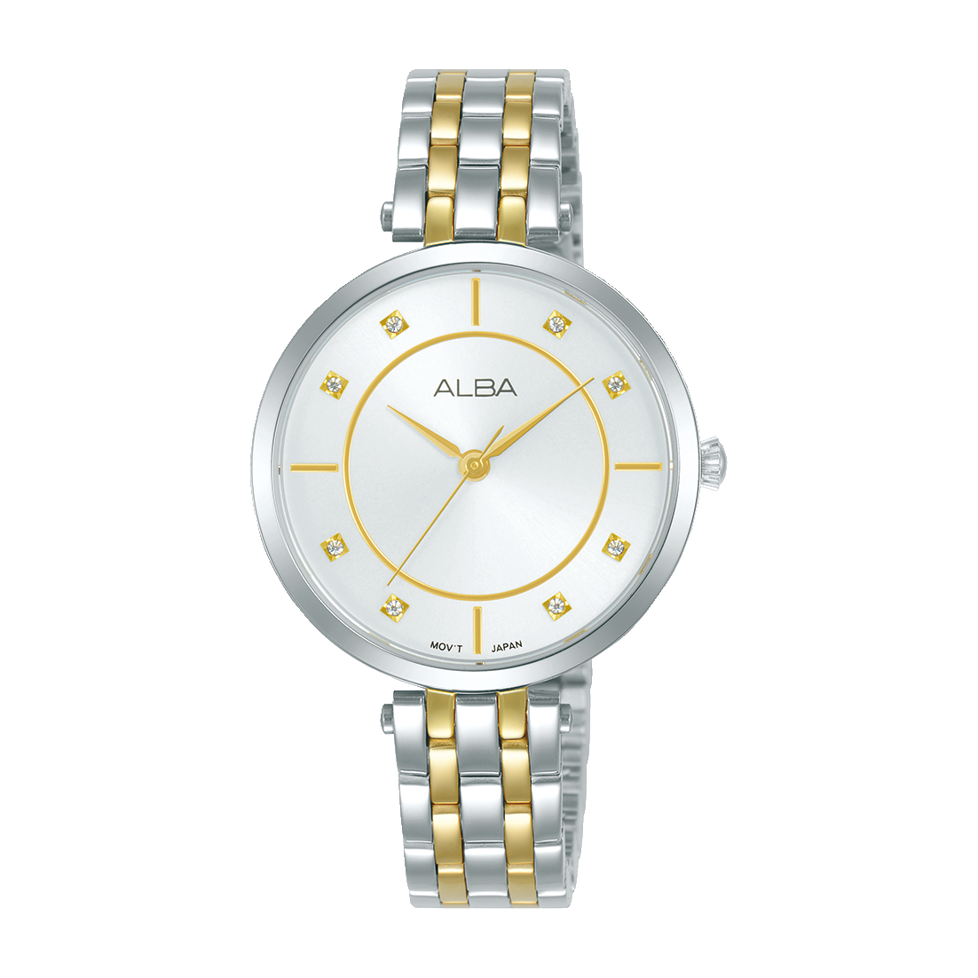 ALBA Women's Fashion Silver & Gold Band Watch | ARX080X1