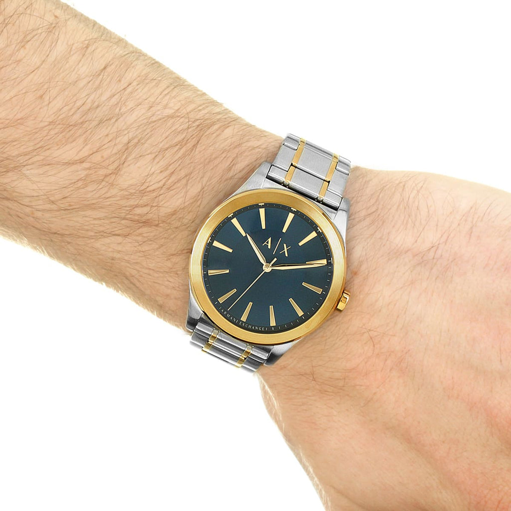 Armani Exchange Men's Silver & Gold Band Watch | AX2332