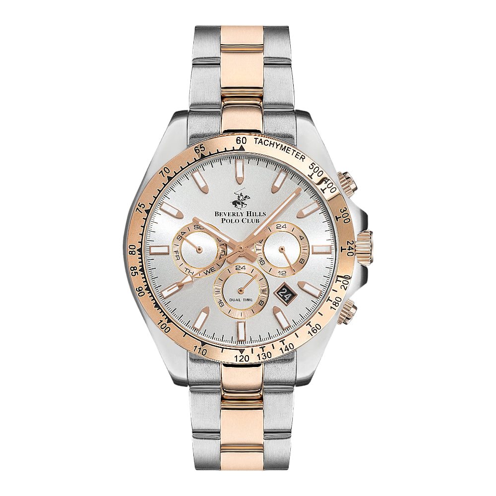 BEVERLY HILLS POLO CLUB Men’s Multi Function Silver Dial Watch | BP3127X.530