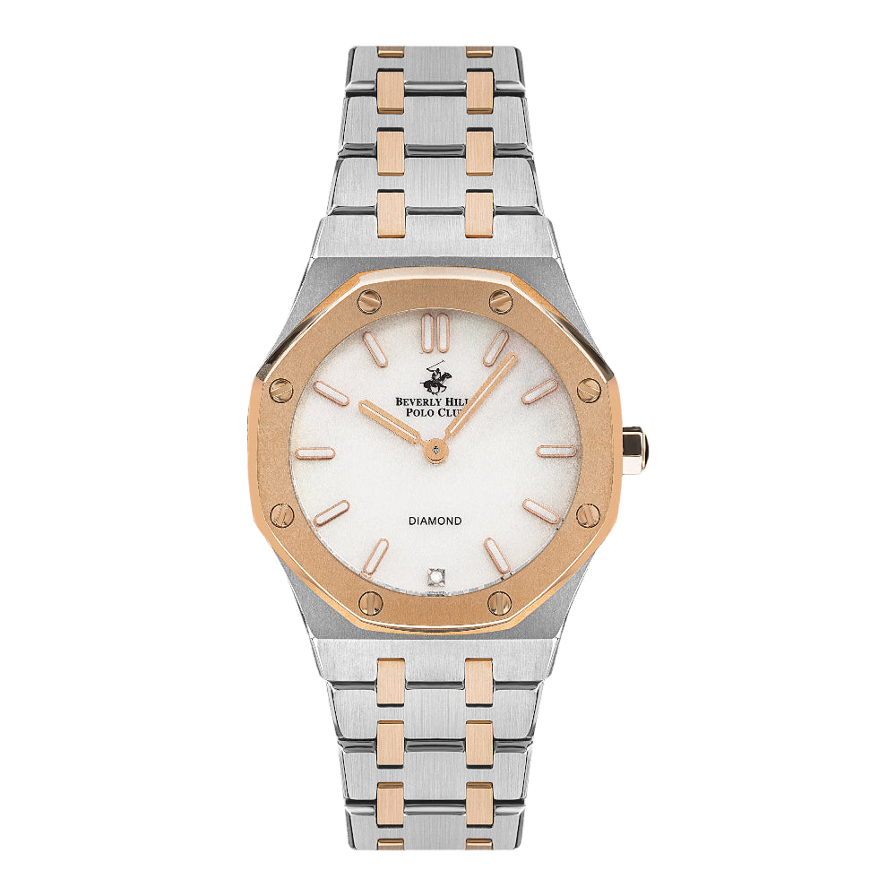 BEVERLY HILLS POLO CLUB Women’s Analog MOP White Dial Watch | BP3161X.520