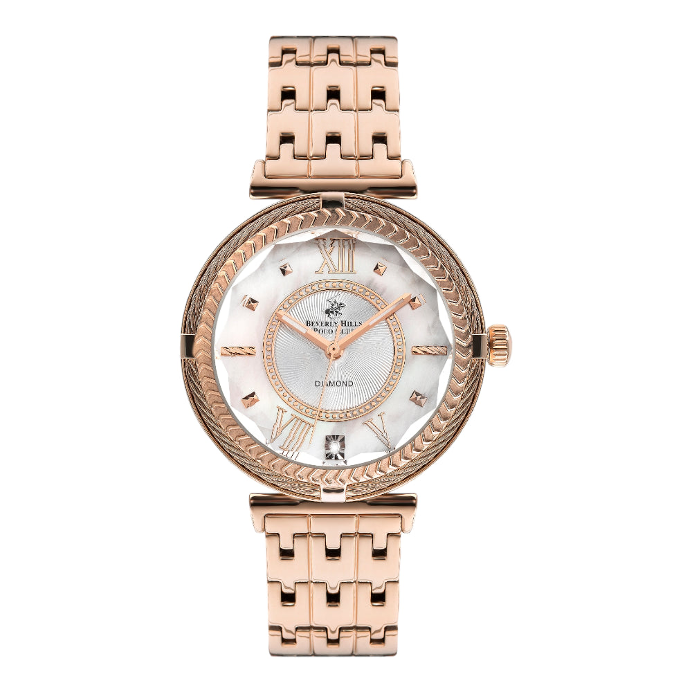 BEVERLY HILLS POLO CLUB Women’s Rose Gold Band Watch | BP3222X.420