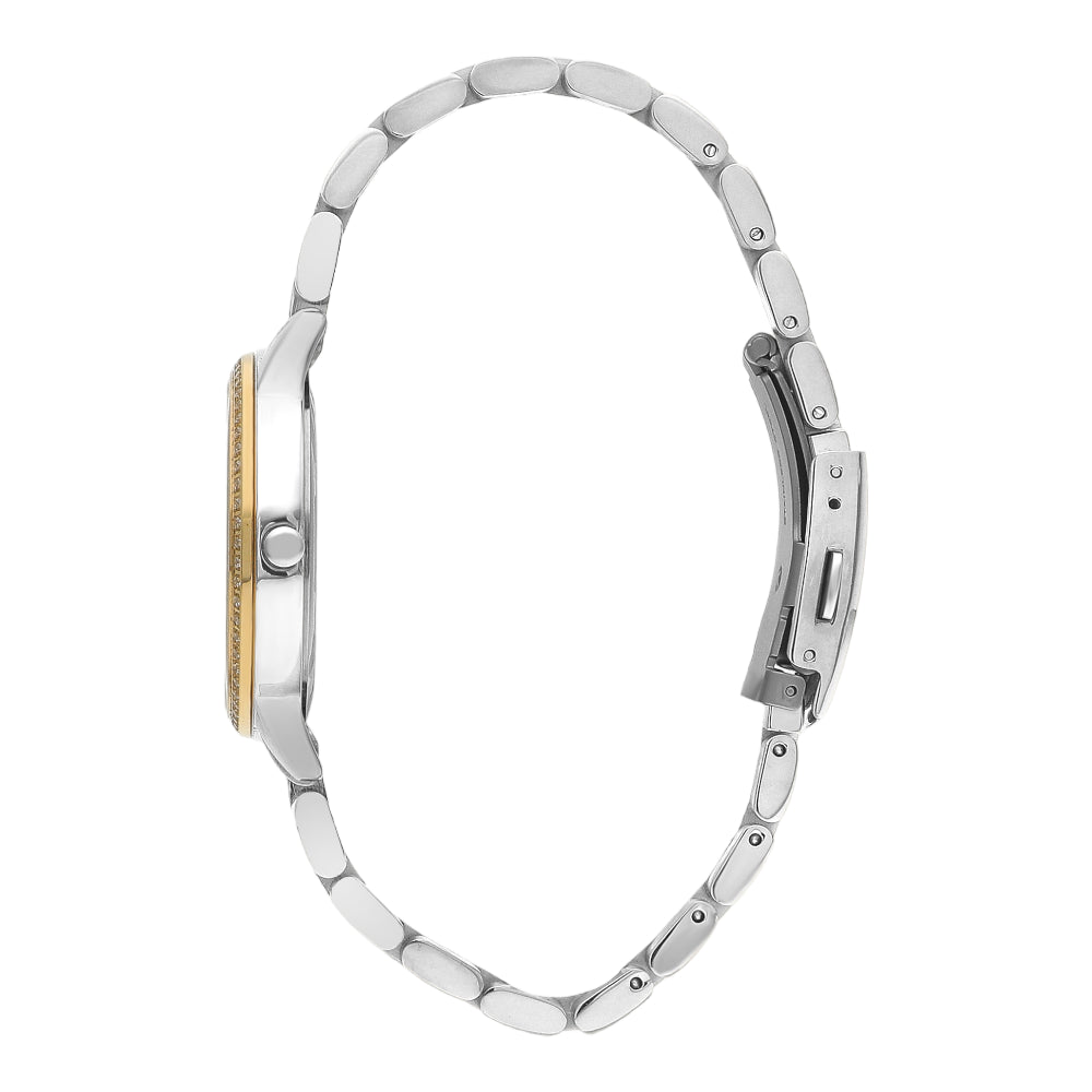BEVERLY HILLS POLO CLUB Women’s Analog Silver & Gold Band Watch | BP3297C.230