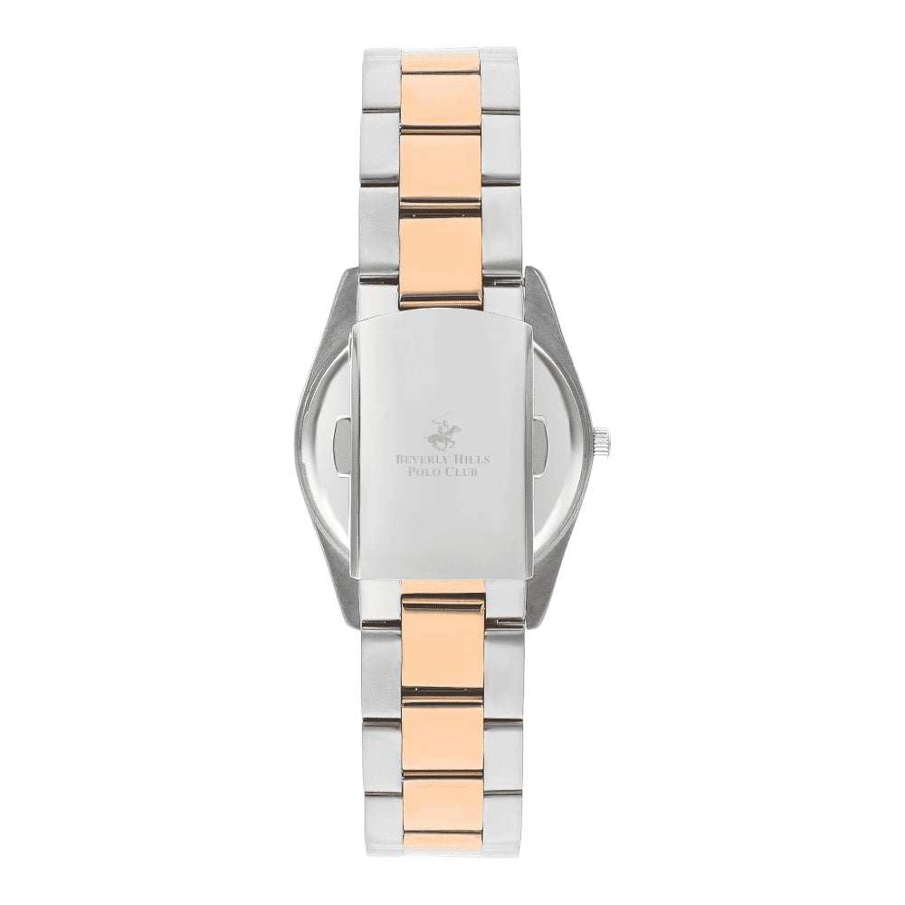 BEVERLY HILLS POLO CLUB Women’s Analog Silver & Gold Band Watch | BP3297C.230
