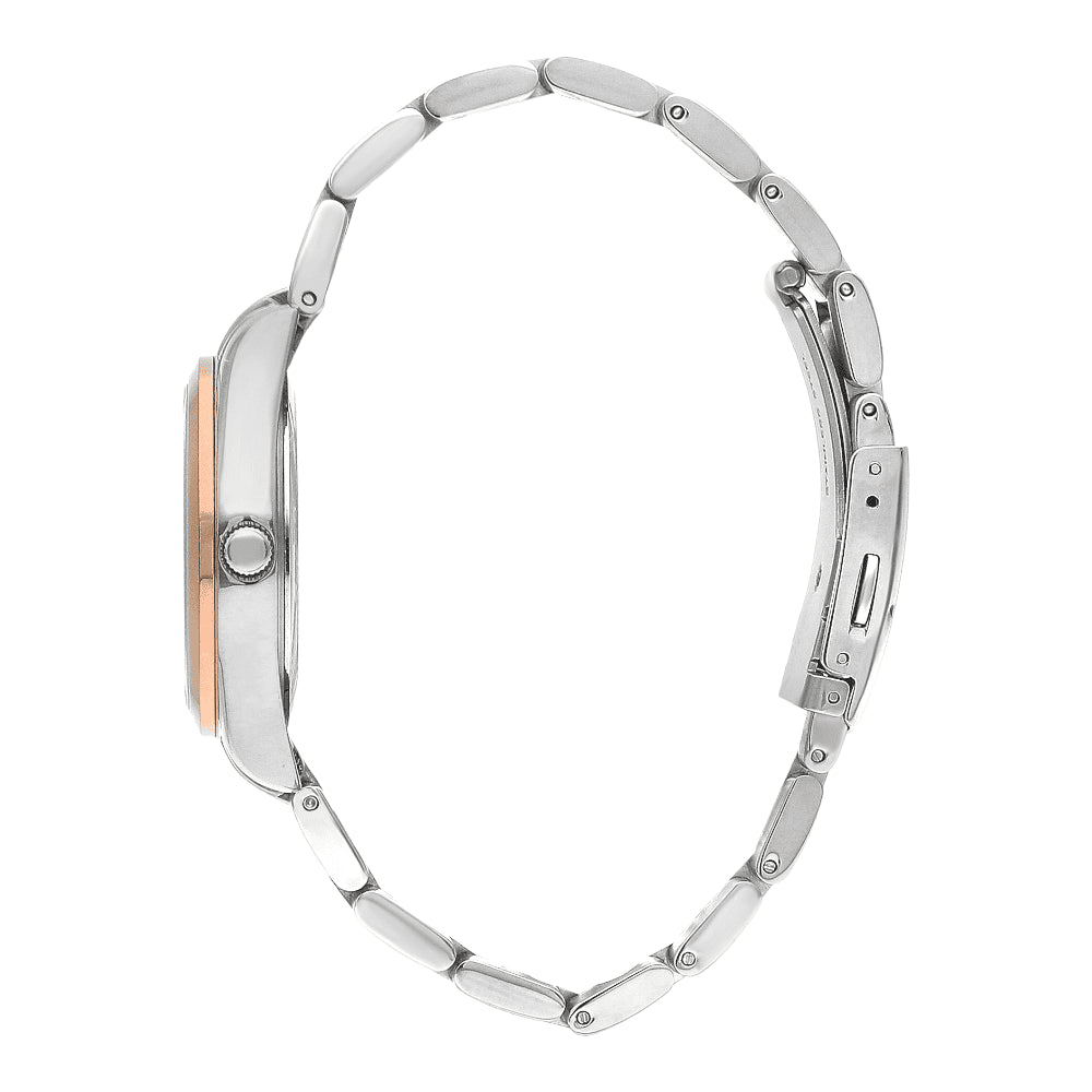 BEVERLY HILLS POLO CLUB Women’s Silver & Rose Gold Band Watch | BP3301X.520