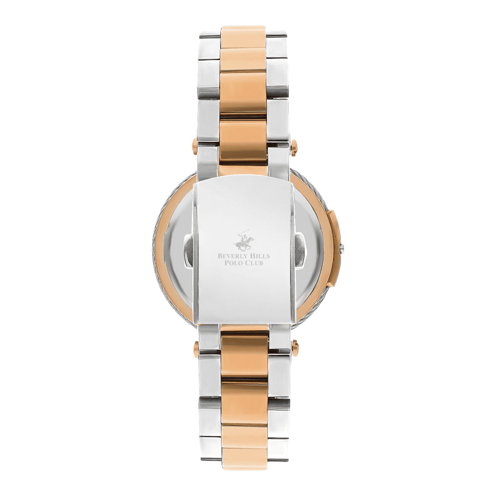 BEVERLY HILLS POLO CLUB Women’s Analog White Mop Dial Watch | BP3333X.420
