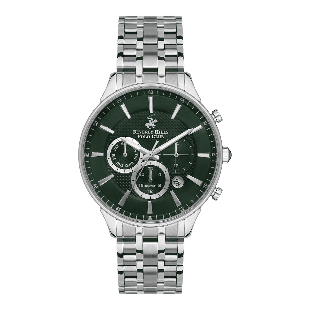 BEVERLY HILLS POLO CLUB Men’s Multi Function Green Dial Watch | BP3346X.370