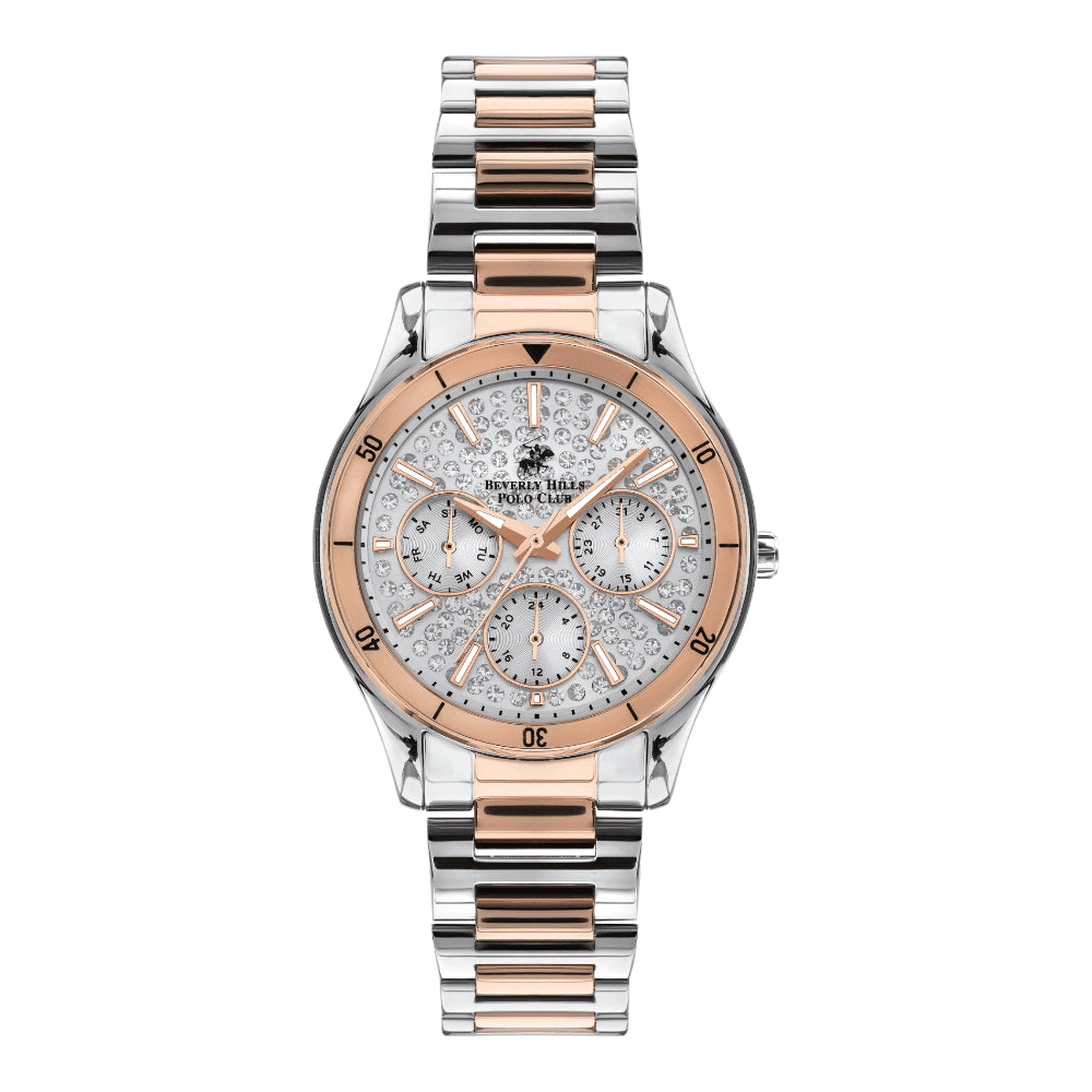 BEVERLY HILLS POLO CLUB Women’s Multi-Function Silver Dial Watch | BP3350X.530