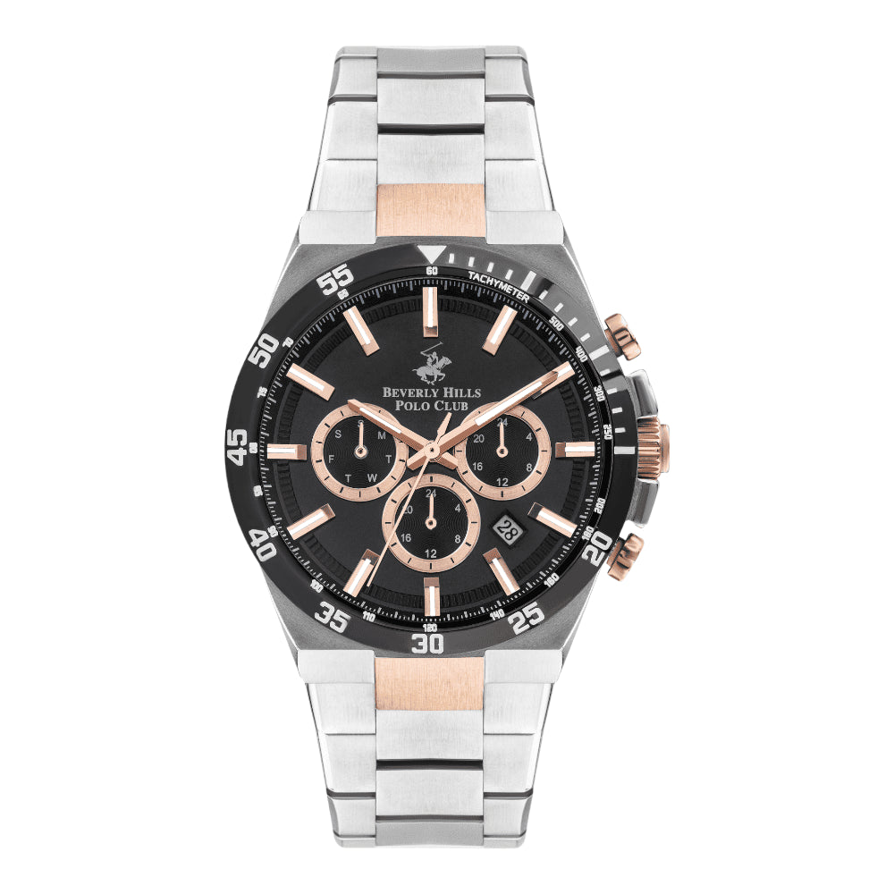 BEVERLY HILLS POLO CLUB Men’s Multi Function Black Dial Watch | BP3353X.250
