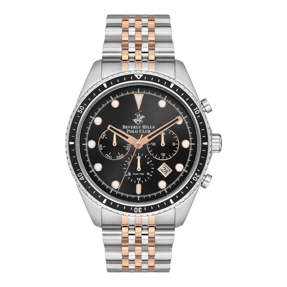 BEVERLY HILLS POLO CLUB Men’s Multi Function Black Dial Watch | BP3354X.550