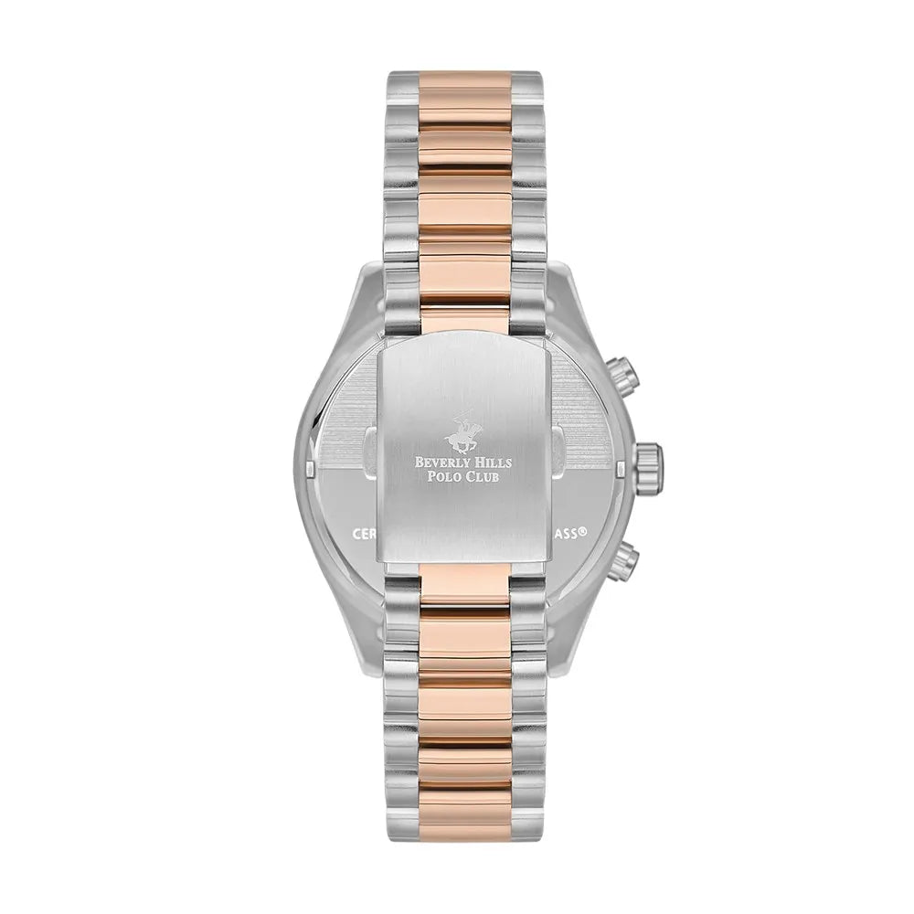 Beverly Hills Polo Club Men’s Multi Function Silver & Gold Watch | BP3395X.570