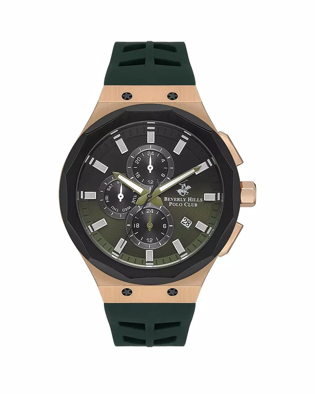 Beverly Hills Polo Club Men’s Multi Function Dark Green Dial Watch | BP3535X.875