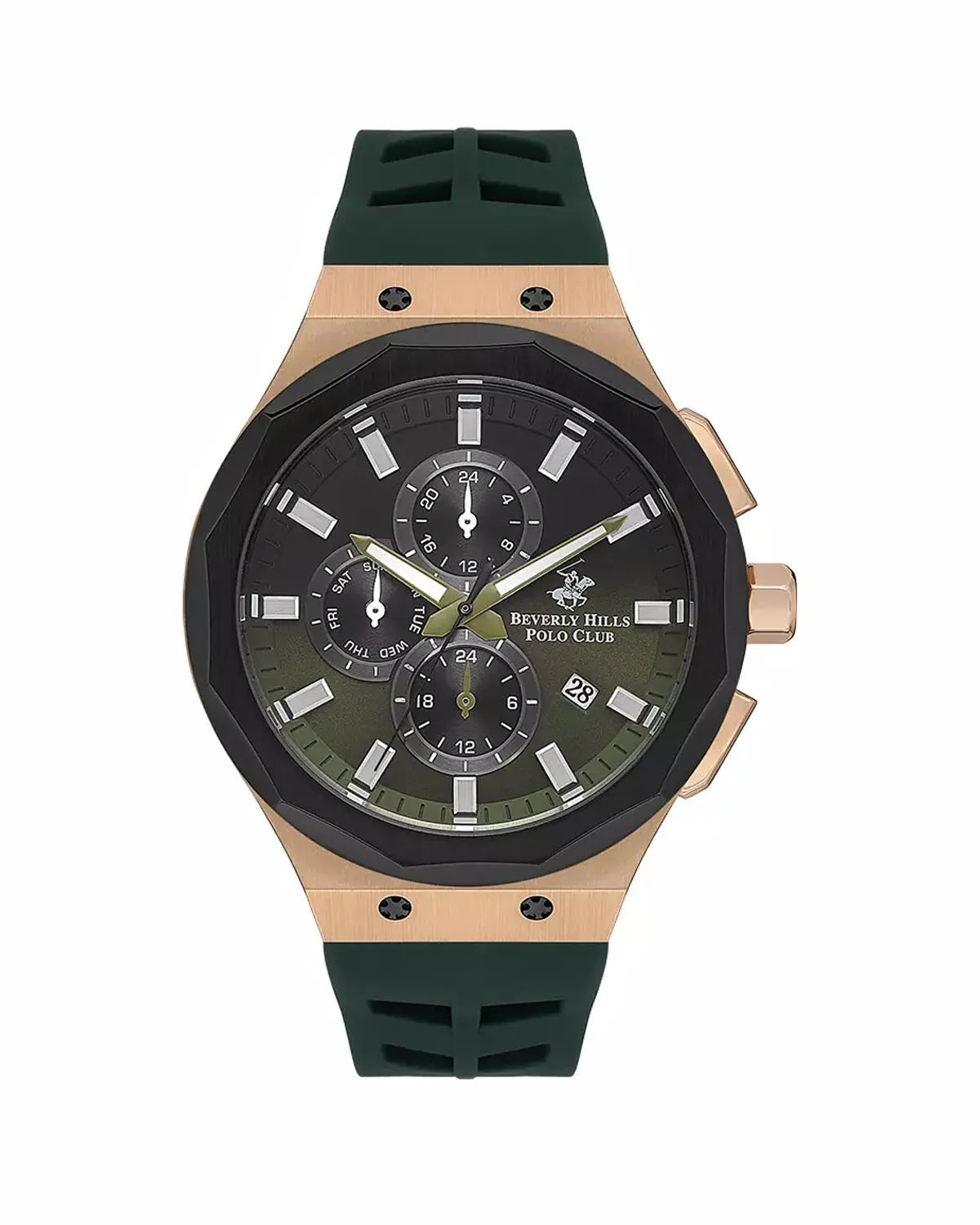 Beverly Hills Polo Club Men’s Multi Function Dark Green Dial Watch | BP3535X.875
