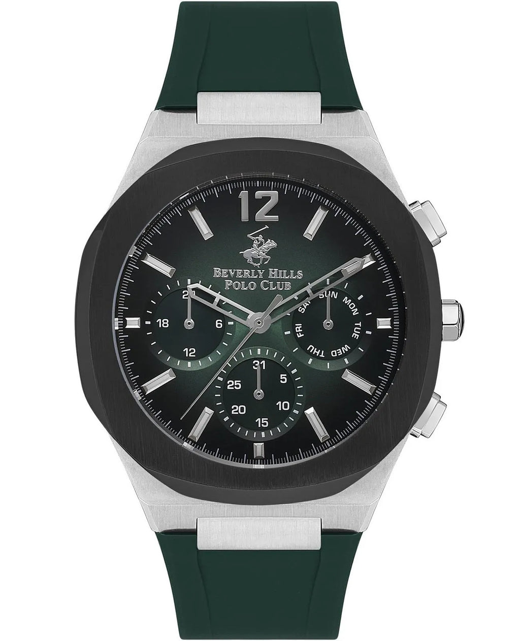 Beverly Hills Polo Club Men’s Multi Function Green Dial Watch | BP3539X.375