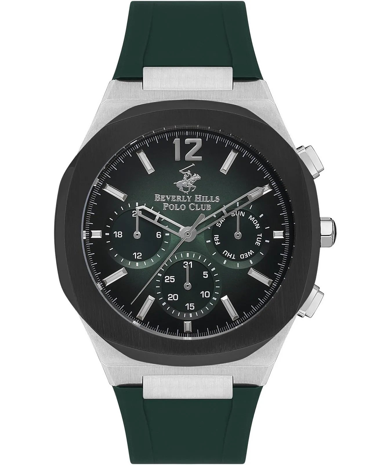 Beverly Hills Polo Club Men’s Multi Function Green Dial Watch | BP3539X.375