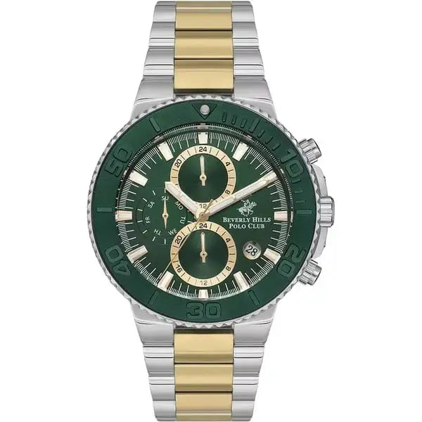 Beverly Hills Polo Club Men’s Multi Function Green Dial Watch | BP3540X.270