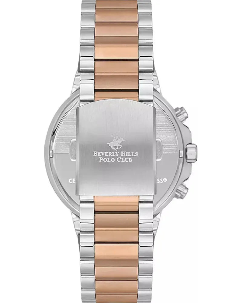 Beverly Hills Polo Club Men’s Multi Function Silver Gold Watch | BP3540X.590