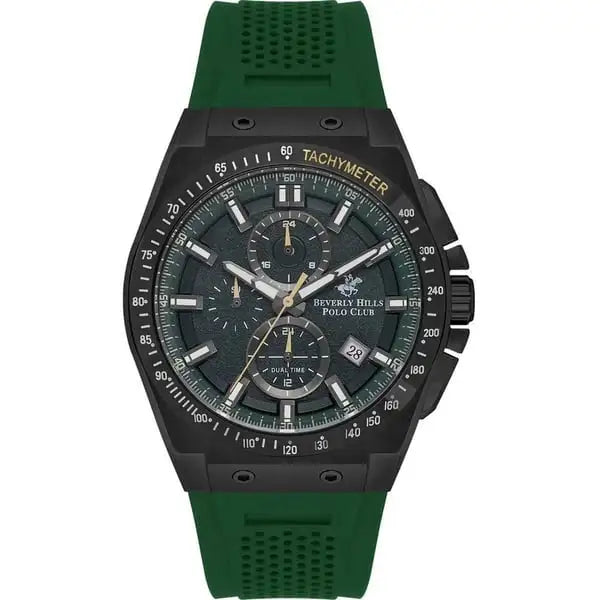 Beverly Hills Polo Club Men’s Multi Function Green Dial Watch | BP3541X.675