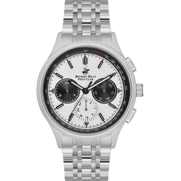 BEVERLY HILLS POLO CLUB Men's Silver Band Watch | BP3556X.330