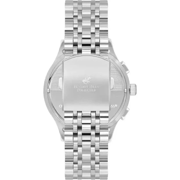 BEVERLY HILLS POLO CLUB Men's Silver Band Watch | BP3556X.330