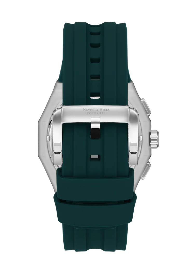 Beverly Hills Polo Club Men’s Multi Function Green Band Watch | BP3557X.375