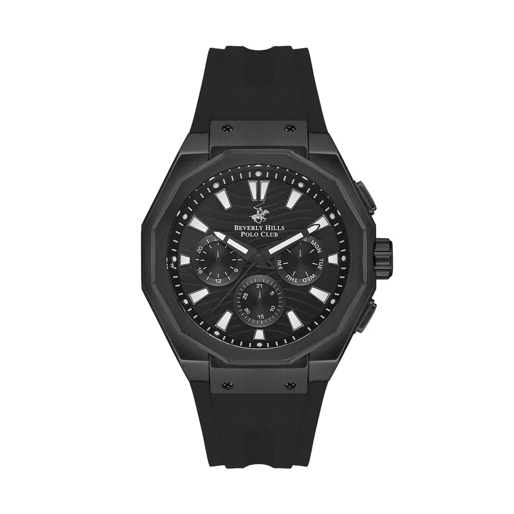 Beverly Hills Polo Club Men’s Multi Function Black Dial Watch | BP3557X.651