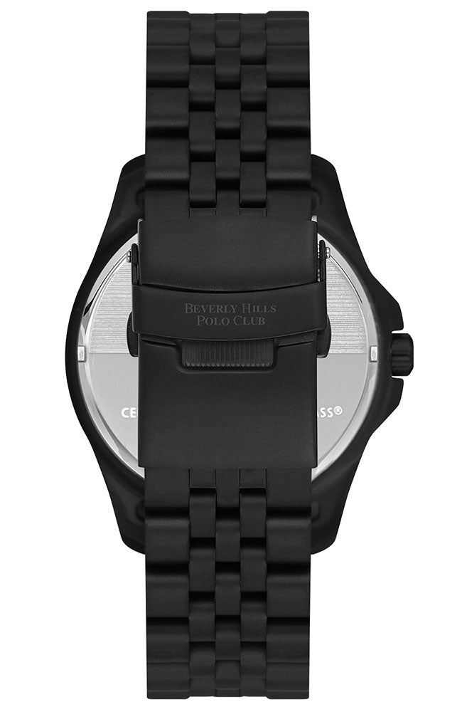 BEVERLY HILLS POLO CLUB Men's Black Band Watch | BP3559X.630