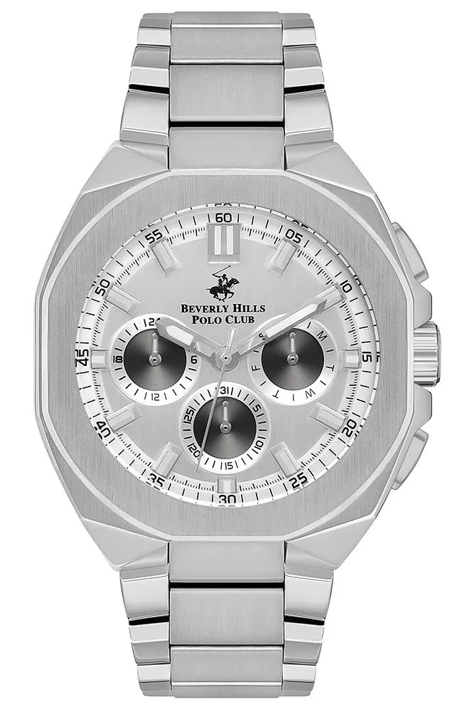 Beverly Hills Polo Club Men’s Multi Function Silver Dial Watch | Bp3537X.330